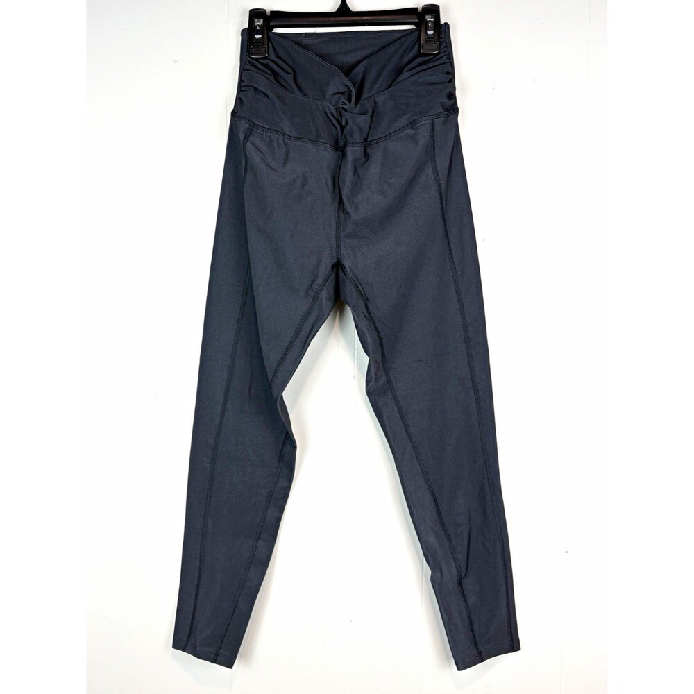 Free People FP Movement Leggings High Rise Twist Front Dark Gray Sz Small